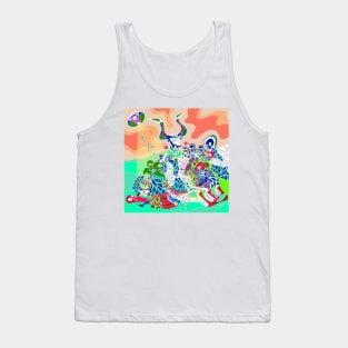 the coven of the goya painting art with alien remix ecopop Tank Top